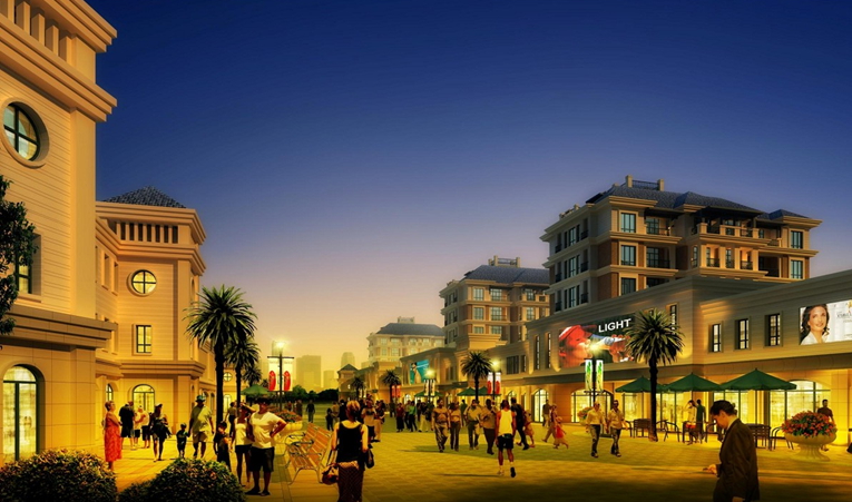 華億荻港鎮級商業中心內街效果圖