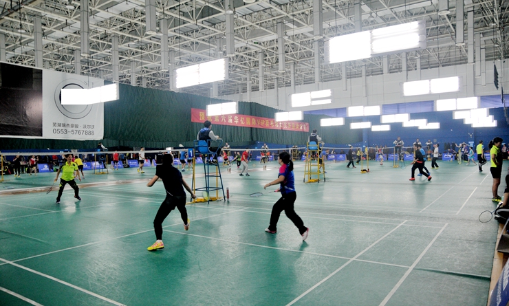 第六屆華億國際VIP羽毛球大獎賽比賽現(xiàn)場